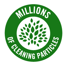Millones de particulas limpiadoras: Limpieza completa